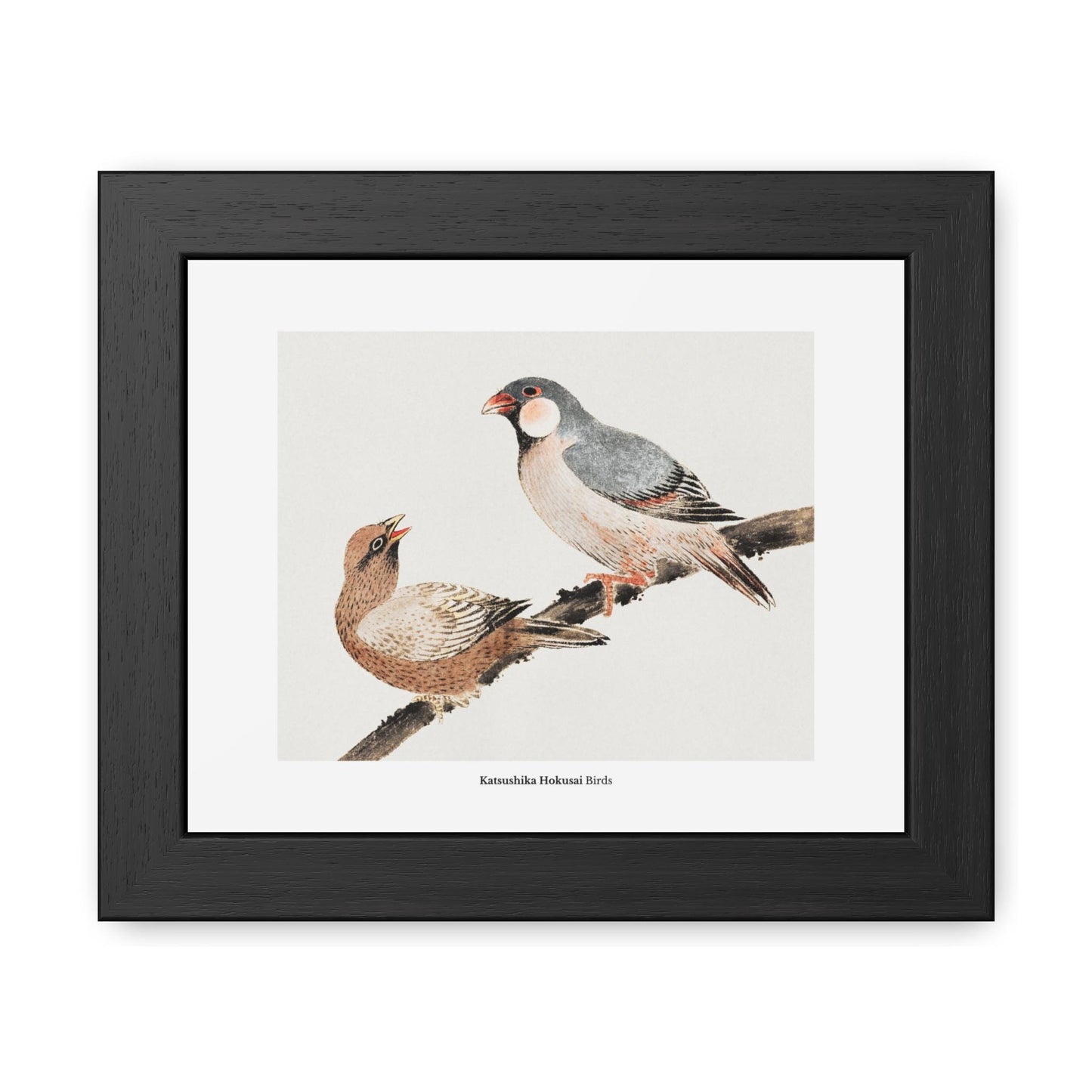 Katsushika Hokusai Birds Framed Poster | Vintage Japanese Print - householdessential