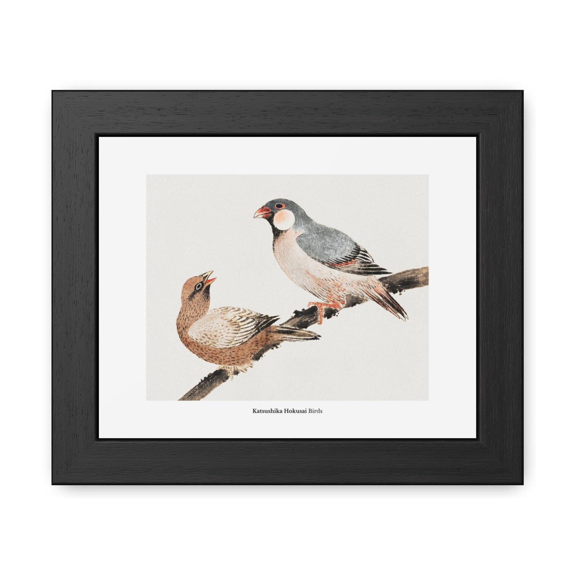 Katsushika Hokusai Birds Framed Poster | Vintage Japanese Print - householdessential