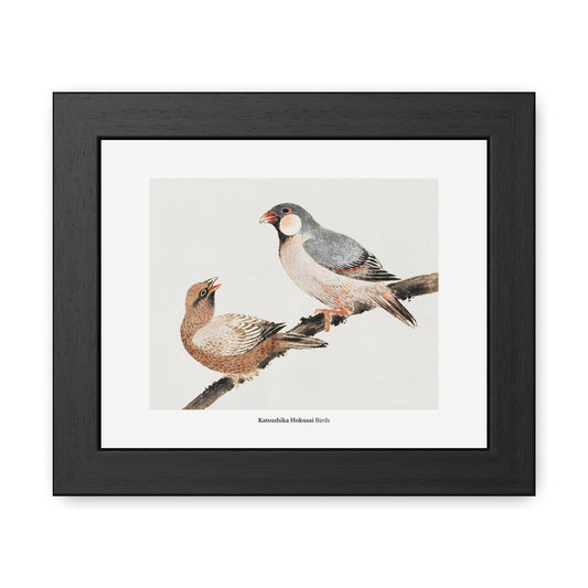 Katsushika Hokusai Birds Framed Poster | Vintage Japanese Print - householdessential