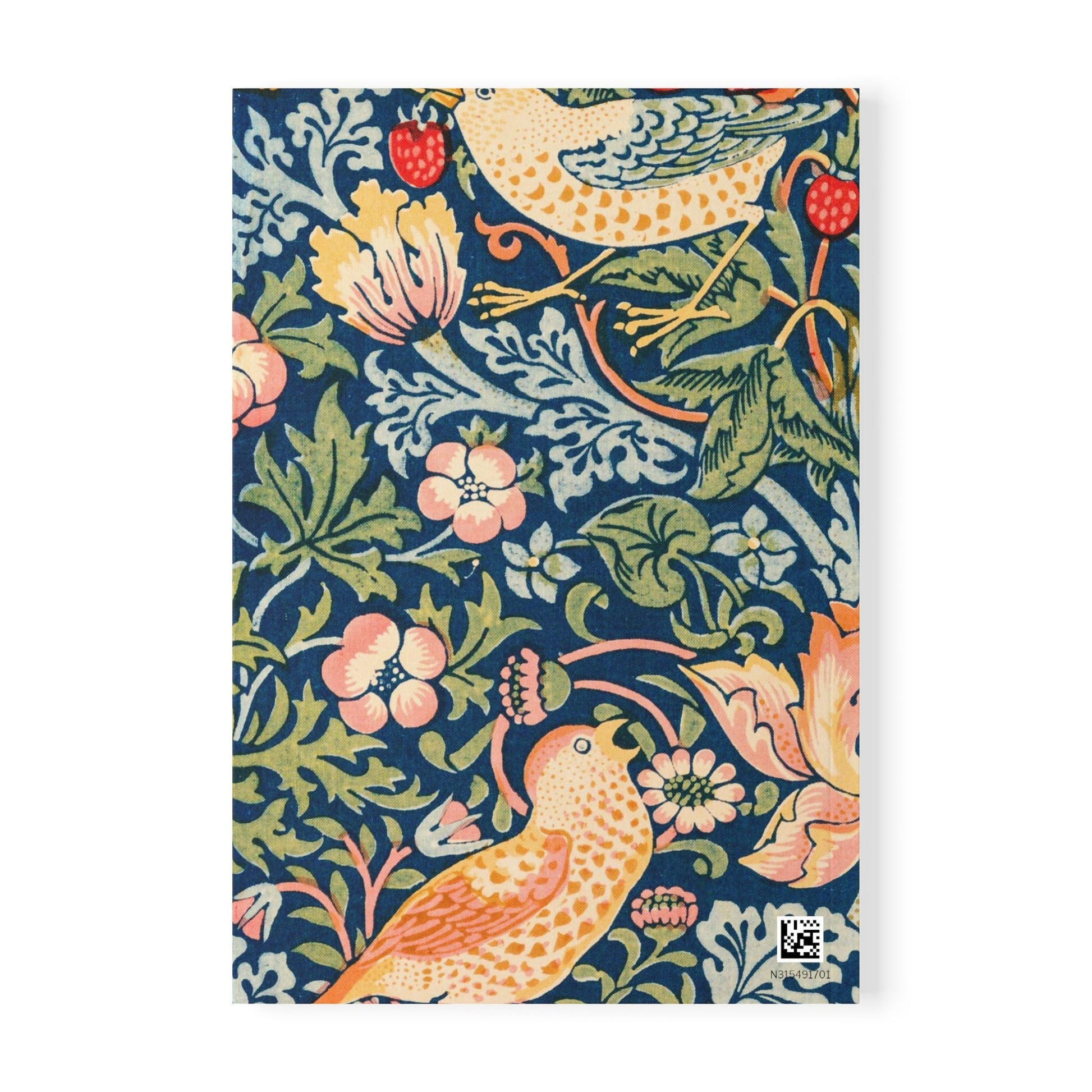 William Morris Bird Floral Pattern Notebook A5 | Softcover Journal - householdessential
