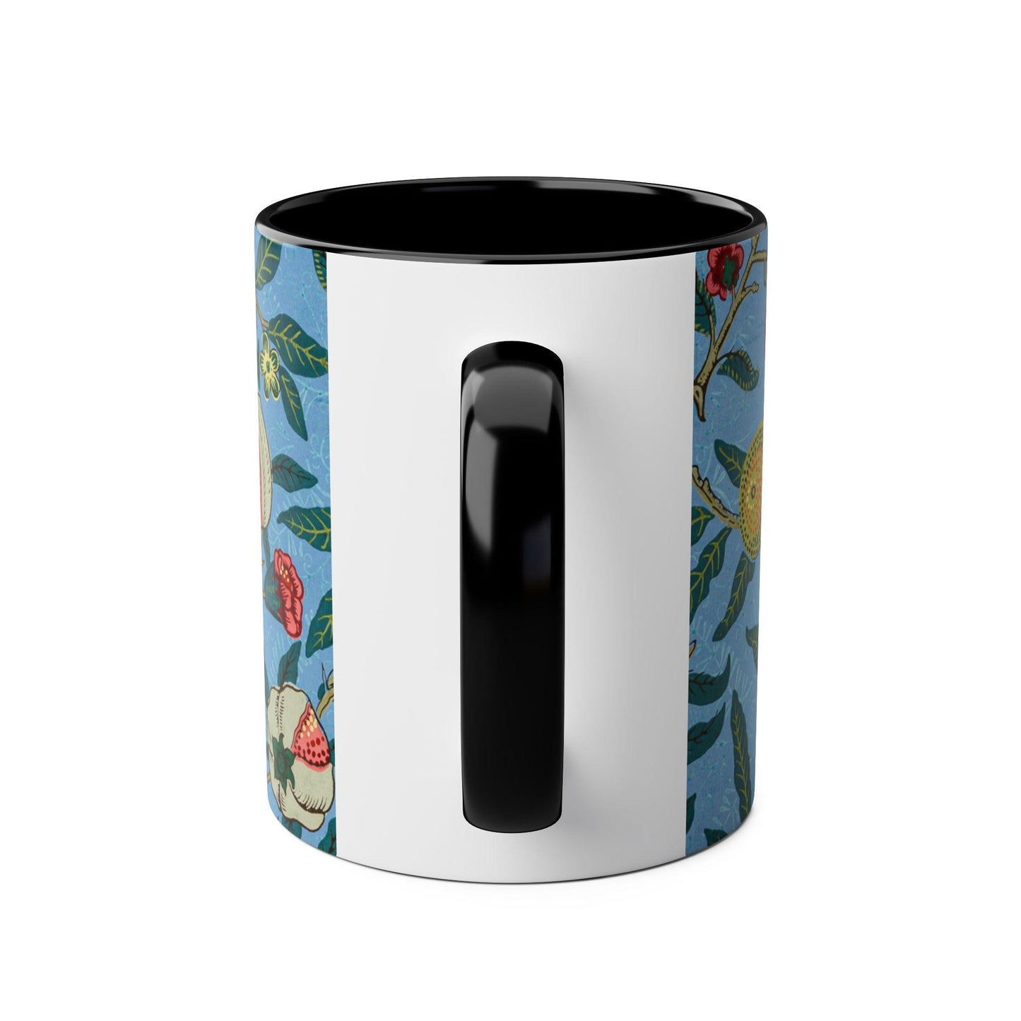 William Morris Four Fruits Pattern Coffee Mug | Two - Tone Ceramic Mug - householdessential
