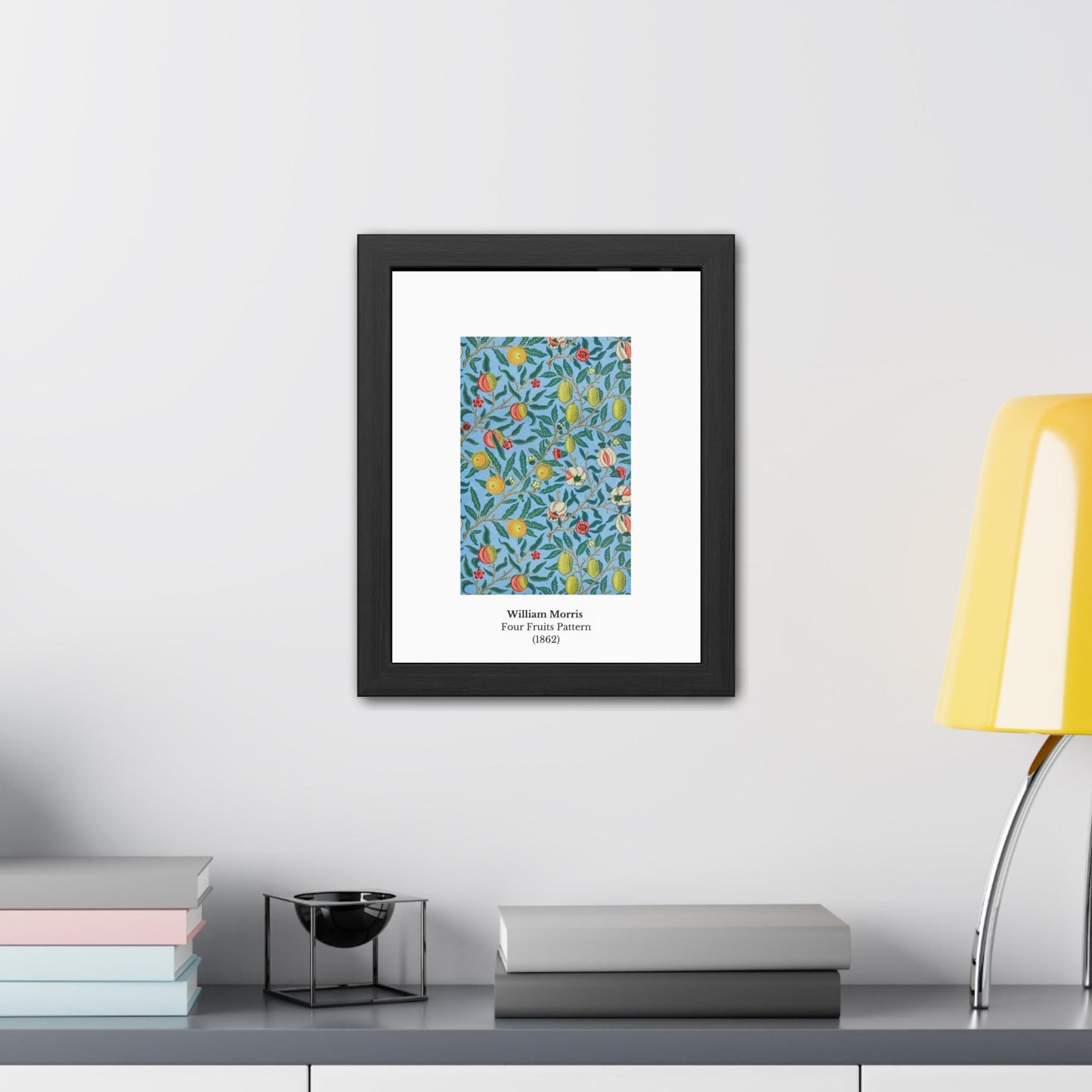 William Morris Four Fruits Pattern Framed Poster | Botanical Art Print - householdessential