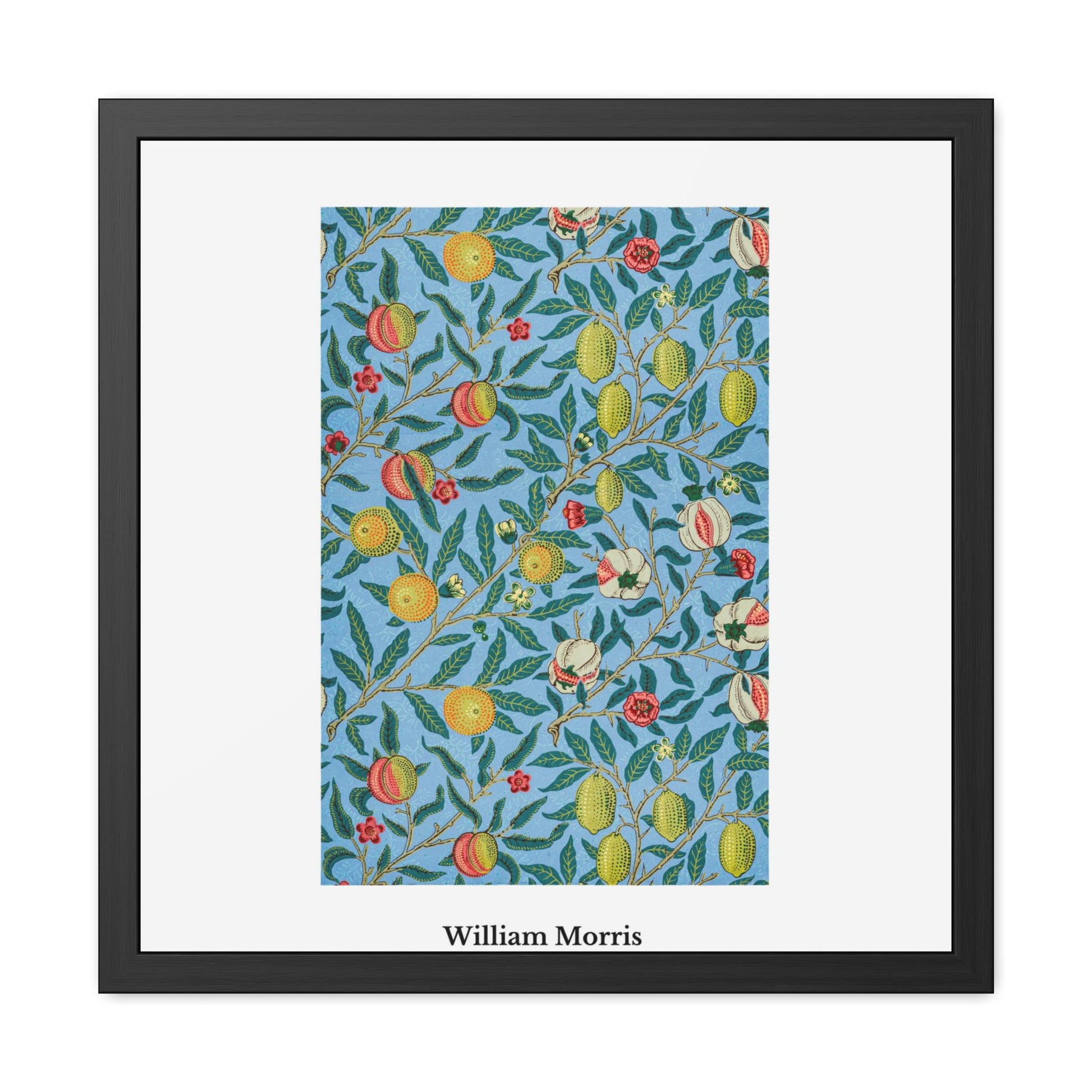 William Morris Four Fruits Pattern Framed Poster | Botanical Art Print - householdessential