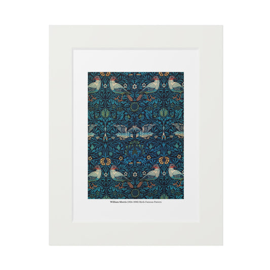 William Morris (1834 - 1896) Birds Famous Pattern Passepartout Paper Frame - householdessential