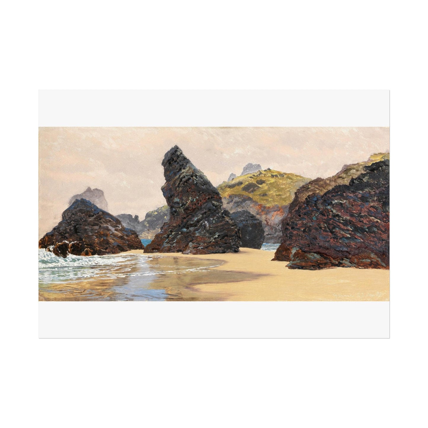 John Brett Victorian Seascape Print - Kynance Cove Fine Art Poster - householdessential