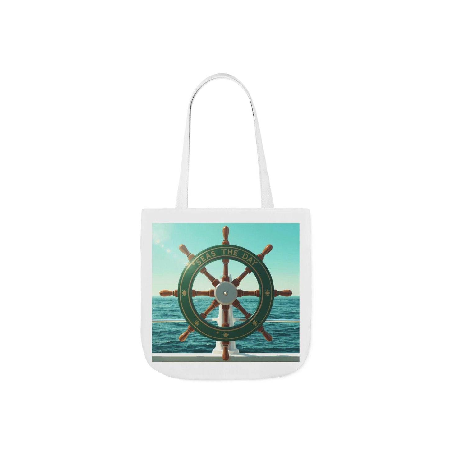 Ship Wheel Ocean Steering Wheel Tote - householdessential