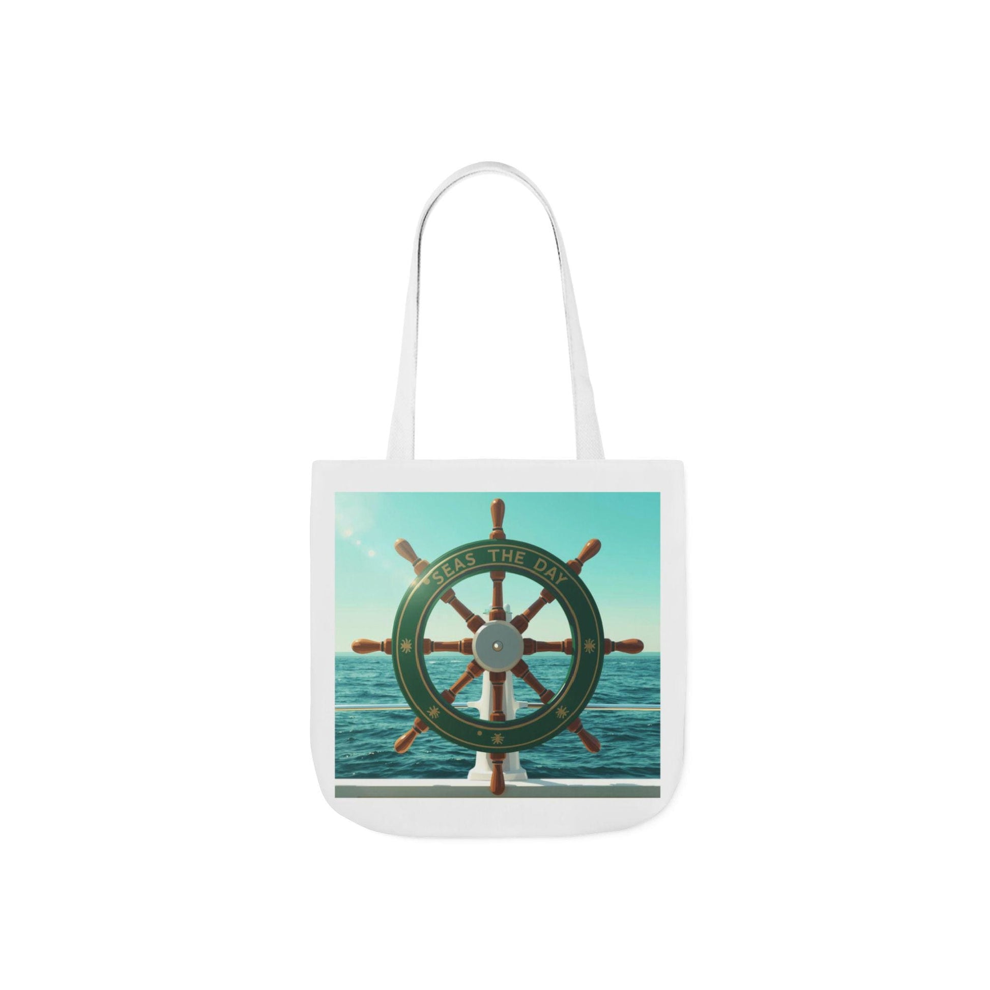 Ship Wheel Ocean Steering Wheel Tote - householdessential