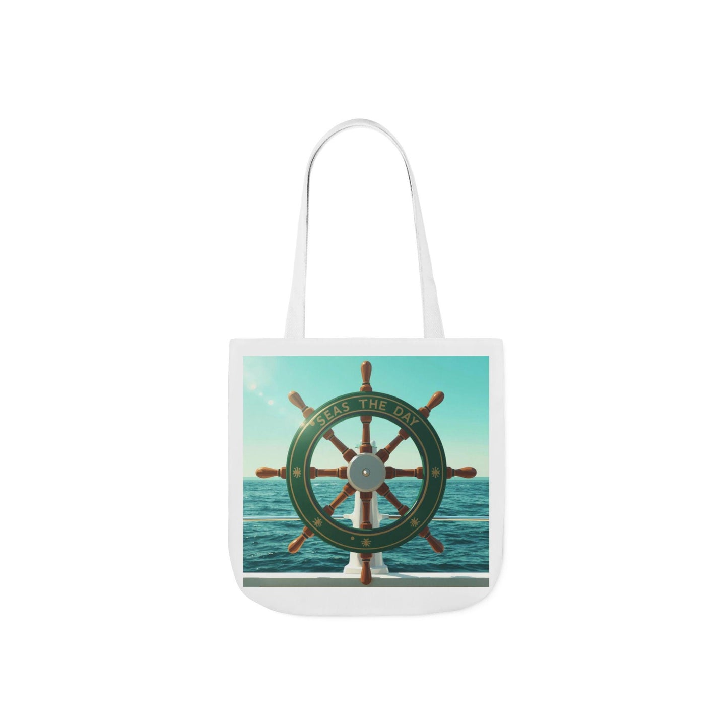 Ship Wheel Ocean Steering Wheel Tote - householdessential