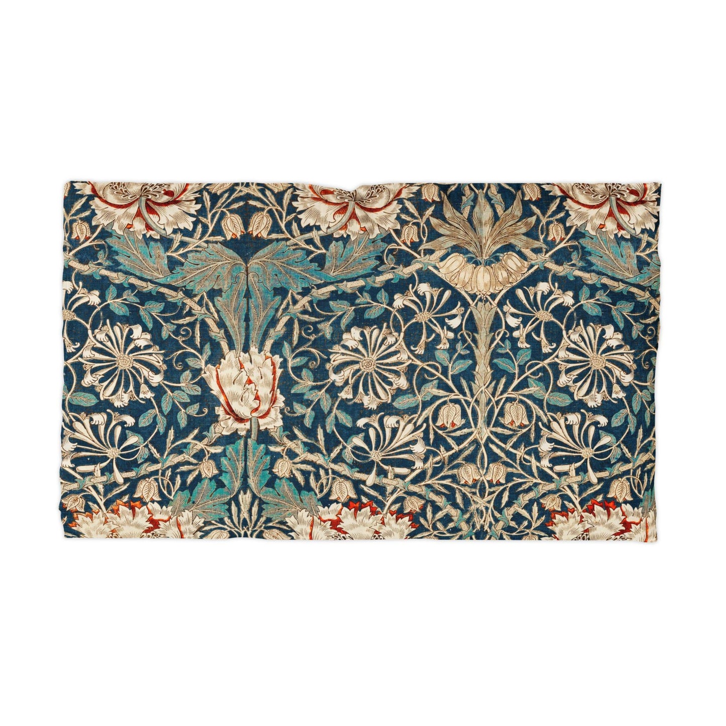 William Morris Honeysuckle (1876) famous pattern microfiber pillowcase | botanical vintage pattern - householdessential
