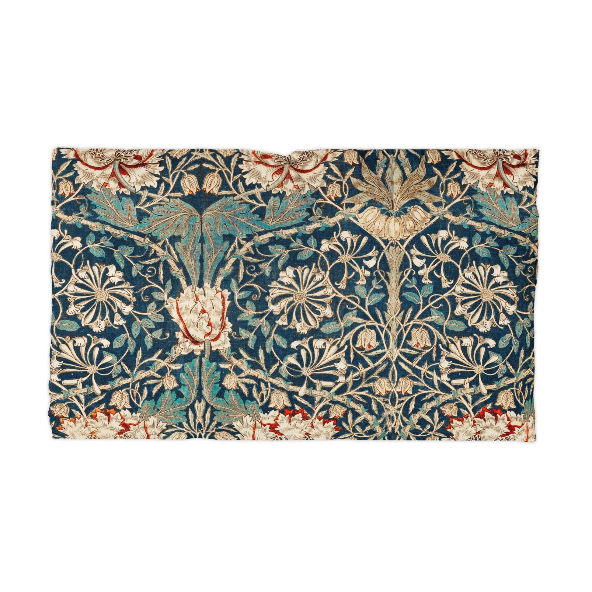William Morris Honeysuckle (1876) famous pattern microfiber pillowcase | botanical vintage pattern - householdessential