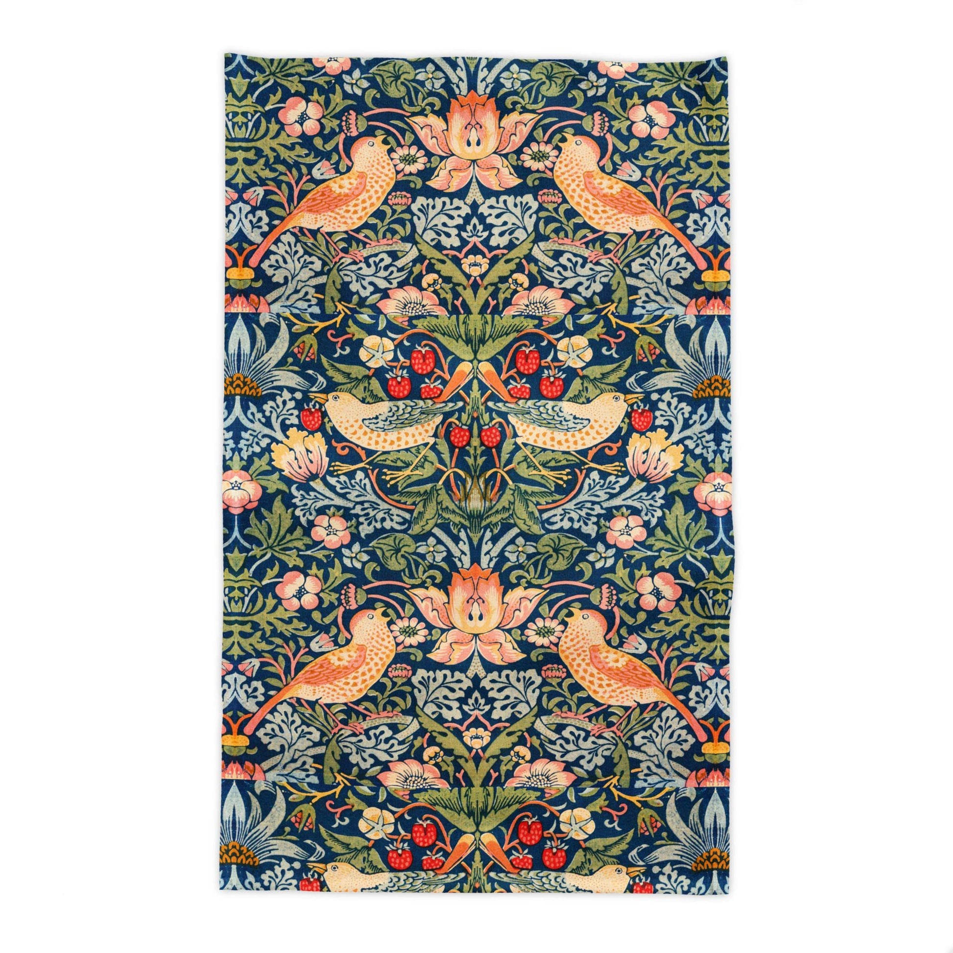 Strawberry Thief Floral Birds Tablecloth | William Morris Inspired Pattern - householdessential