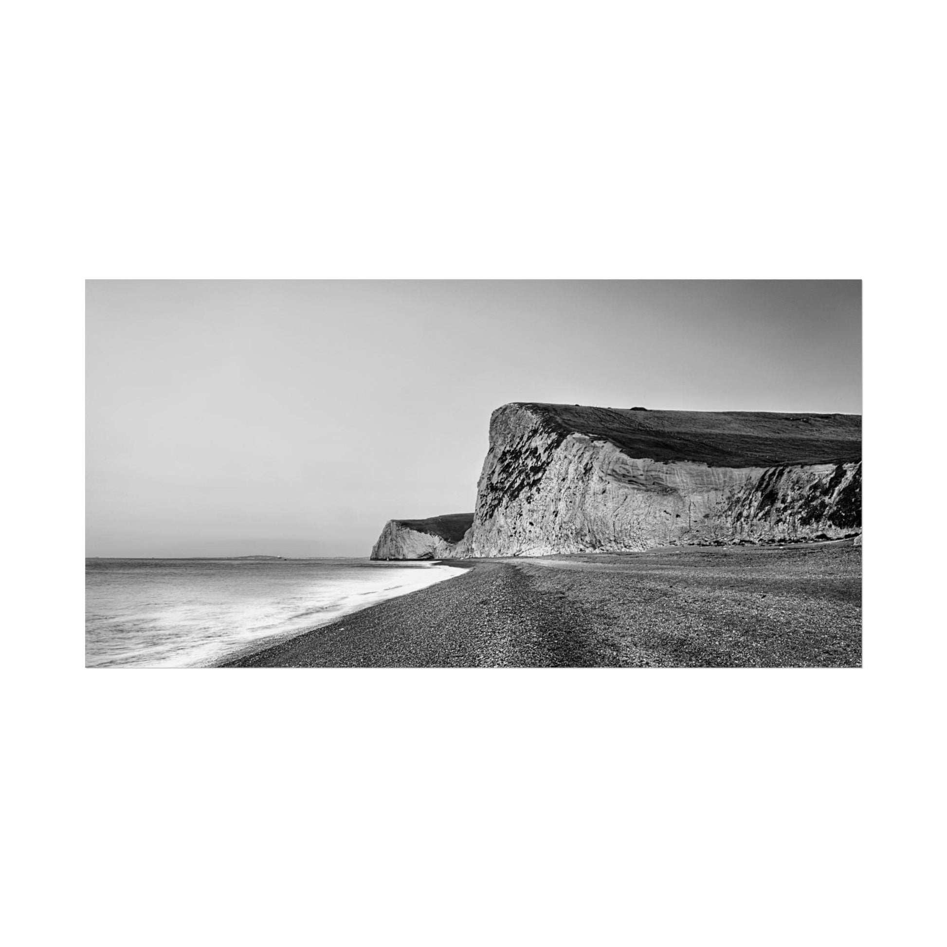 Durdle Door Art Print - Black and White Coastal Seascape Photography - householdessential