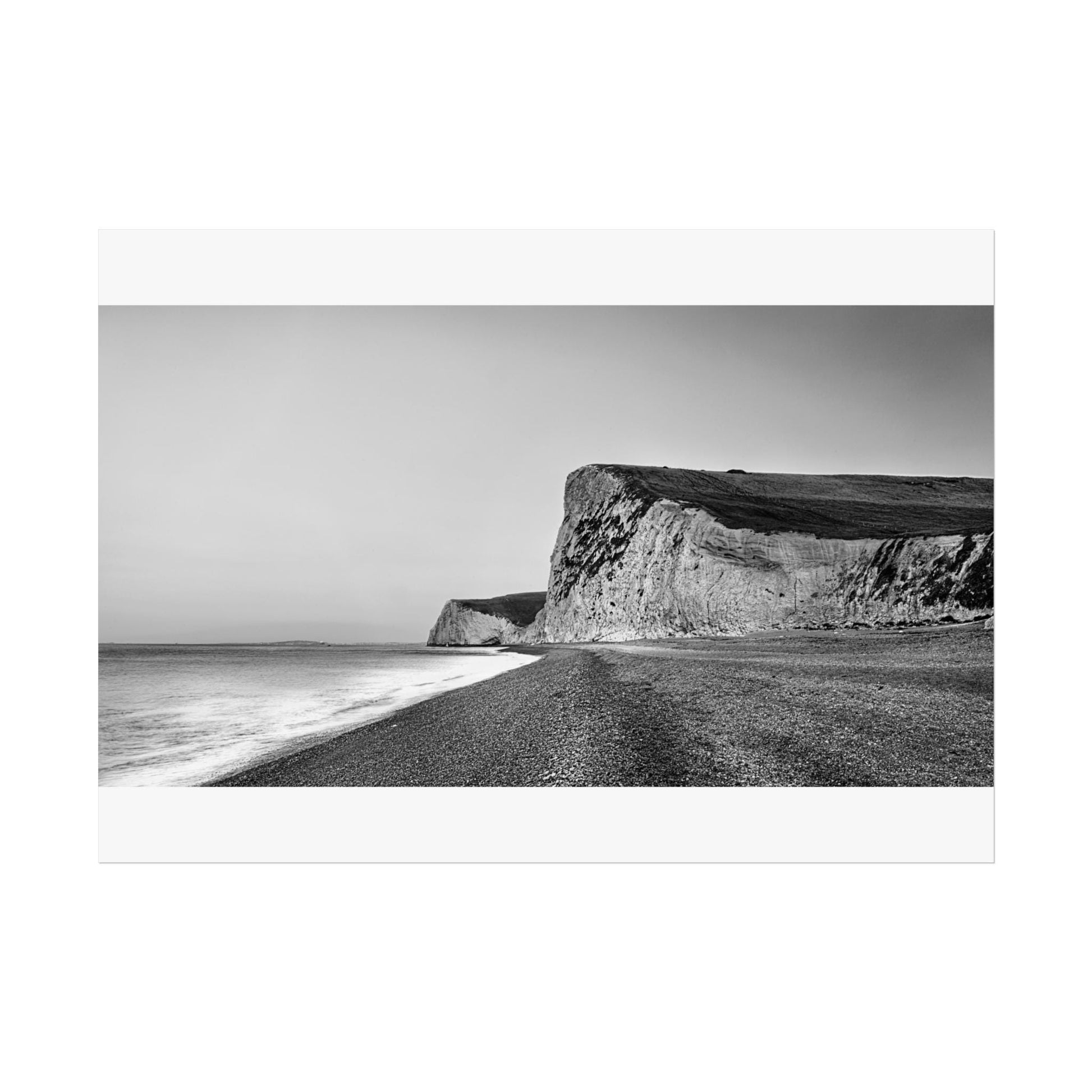 Durdle Door Art Print - Black and White Coastal Seascape Photography - householdessential