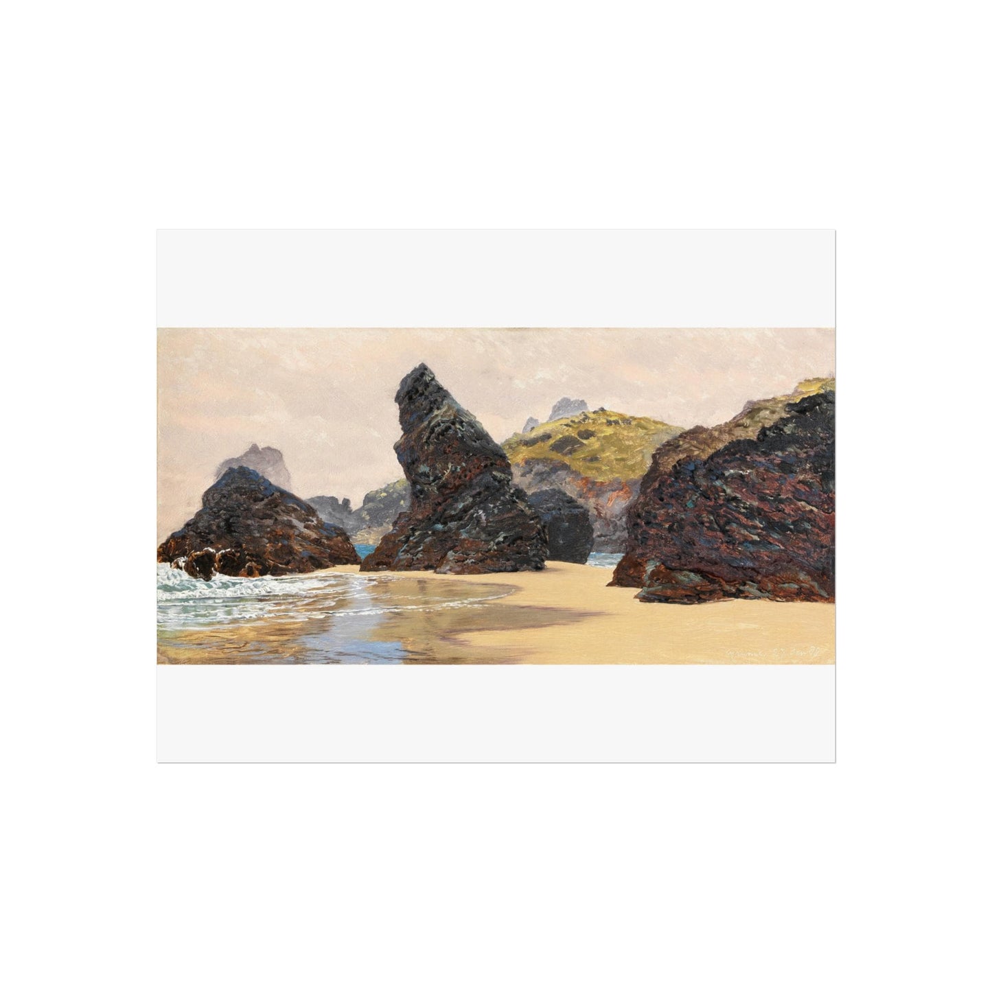 John Brett Victorian Seascape Print - Kynance Cove Fine Art Poster - householdessential