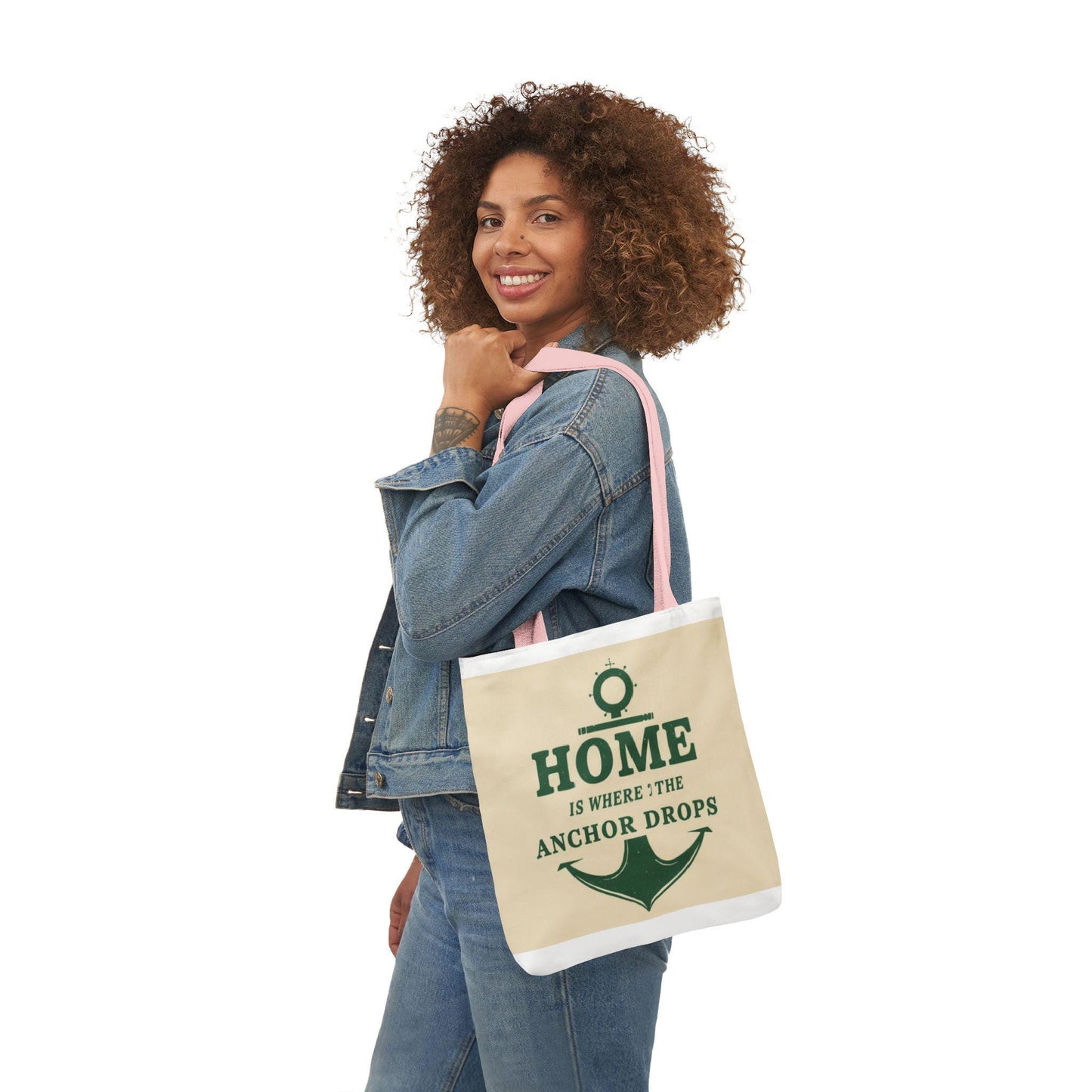Home Is Where The Anchor Drops Tote Bag | Nautical Anchor Design - householdessential