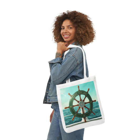 Ship Wheel Ocean Steering Wheel Tote - householdessential