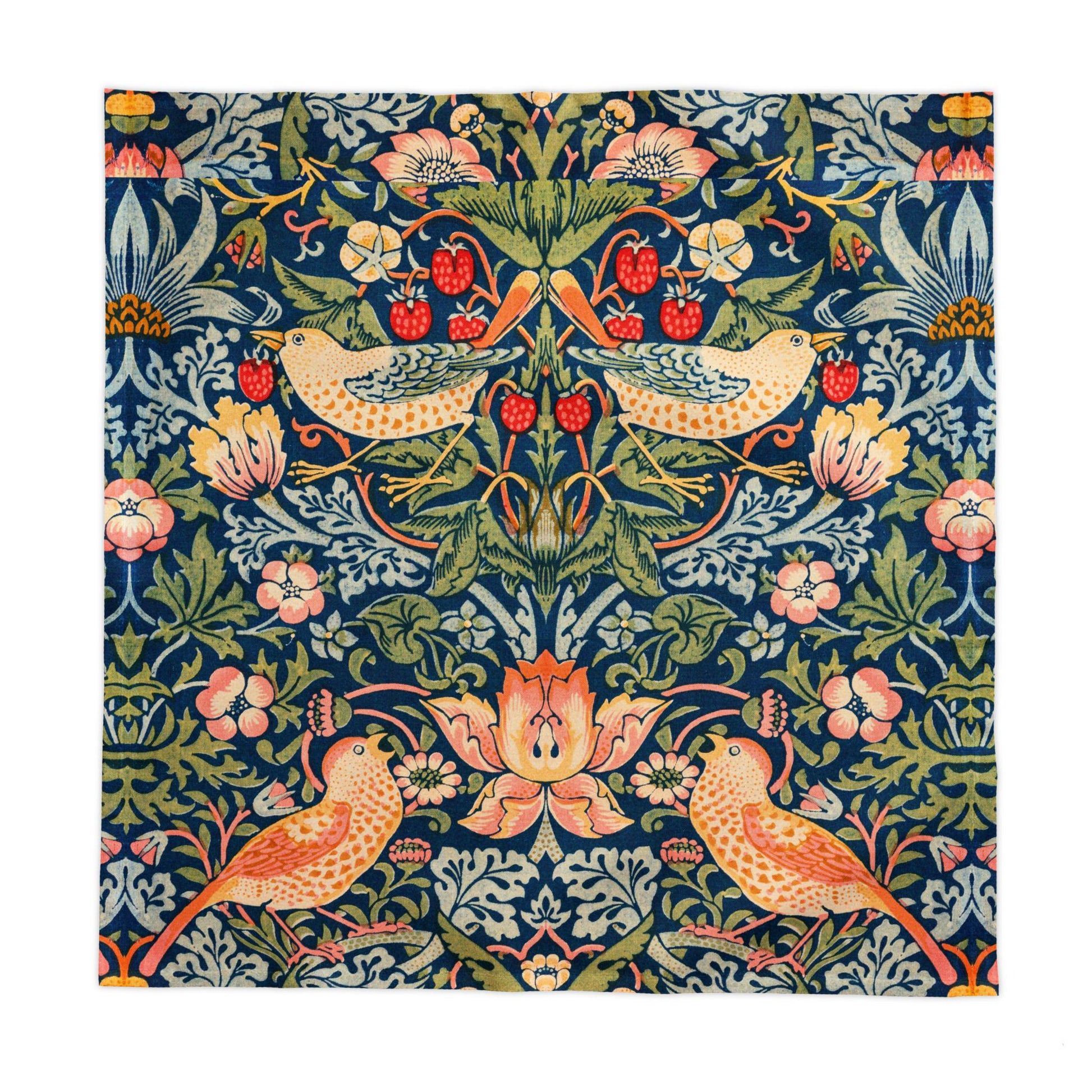 Strawberry Thief Floral Birds Tablecloth | William Morris Inspired Pattern - householdessential