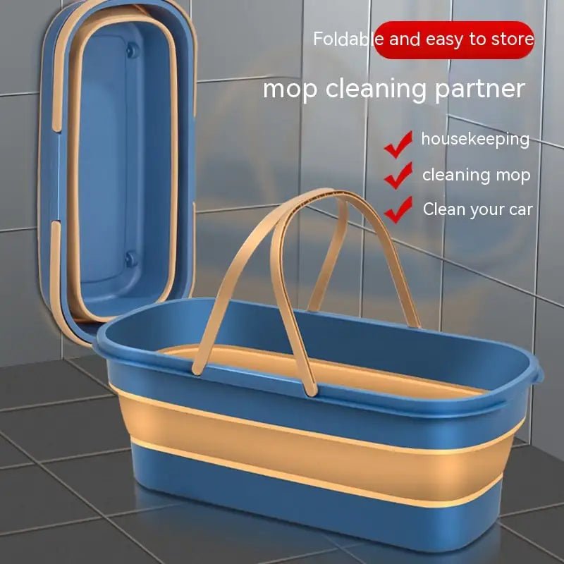 Double Handle Household Mop Bucket for Cleaning - householdessential