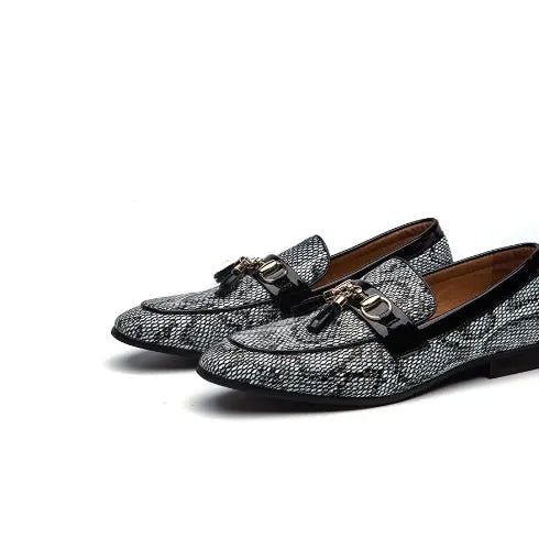 Fringed Leather Peas Shoes for Men - householdessential