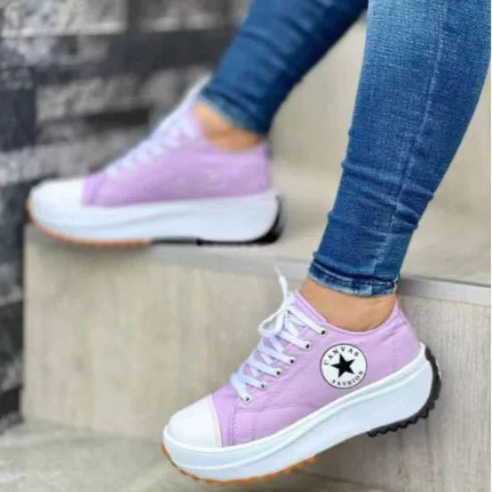 Breathable High Top Canvas Shoes for Women - householdessential