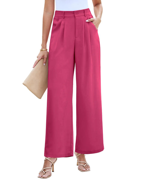 LookbookStore Women Pants Casual Summer Women’S Pants Hot Pink Pants Womens Business Casual Clothing Business Casual Pants for Women Summer Pants for Woman Size Medium Size 8 10