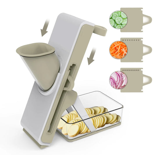 Easy Clean Mandoline Slicer & Vegetable Chopper - Kitchen Essential for Effortless Slicing - householdessential