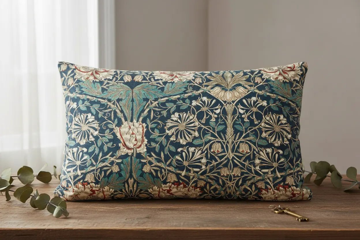 William Morris Honeysuckle (1876) famous pattern microfiber pillowcase | botanical vintage pattern - householdessential