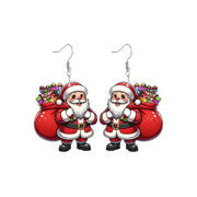 Christmas Earrings for Women Christmas Snowman Earrings Purple Santa Earrings Purple Earrings for Women Trendy Snowman Earrings Xmas Earrings Holiday Earrings Christmas Jewelry Gift for Women