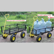 Carriage Garden Cart Steel Garden Cart With Swivel Handle And Detachable Sides, Practical Heavy Duty Garden Cart And Trolley